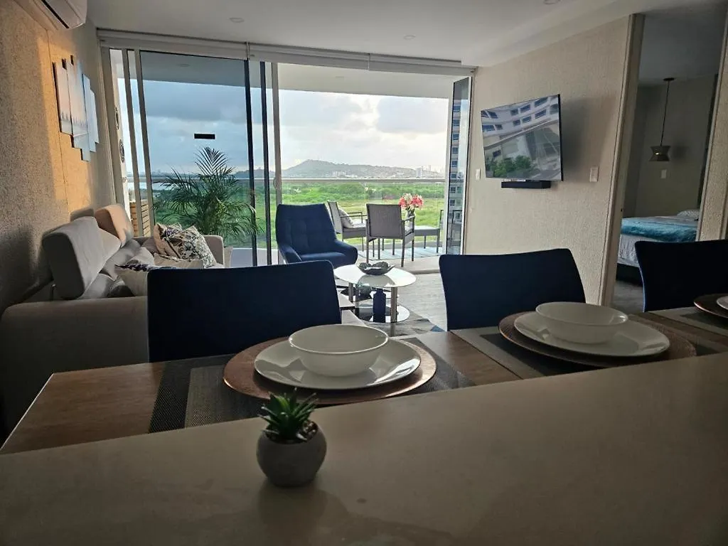 شقة Apartamento Con Jacuzzi Privado, Vista Al Mar, Sector Exclusivo Cartagena